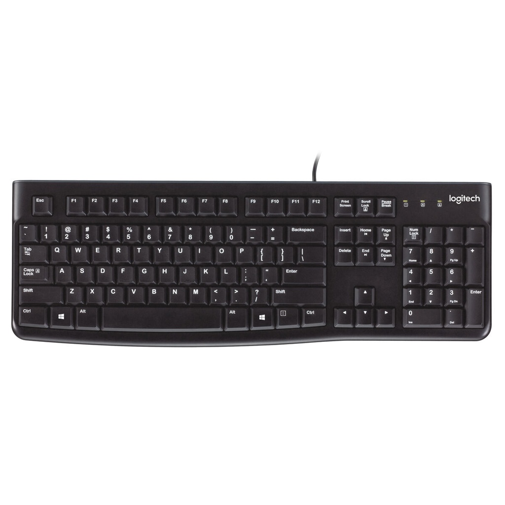 Keyboard Logitech K120 Black Spanish Qwerty Qwerty US