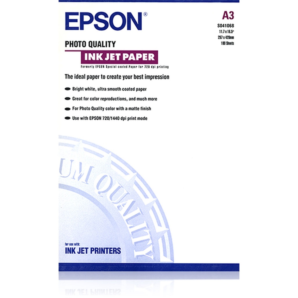 Papel para Imprimir Epson C13S041068 Blanco A3 (1 unidad)