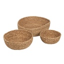 Basket set Natural Fibre 34 x 34 x 11 cm