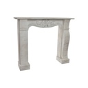 Frontal de chimenea Home ESPRIT Blanco Abeto Cottage Acabado envejecido 88 cm 125 x 27 x 104 cm 123 X 26,5 X 105 cm