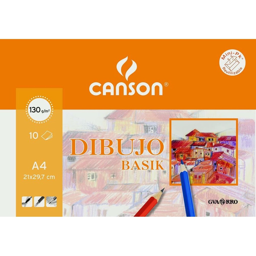 Papel de dibujo Canson 10 Hojas (20 Unidades)