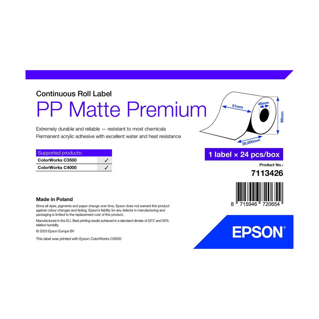 Printer Paper Epson 7113426 White (24 Units)