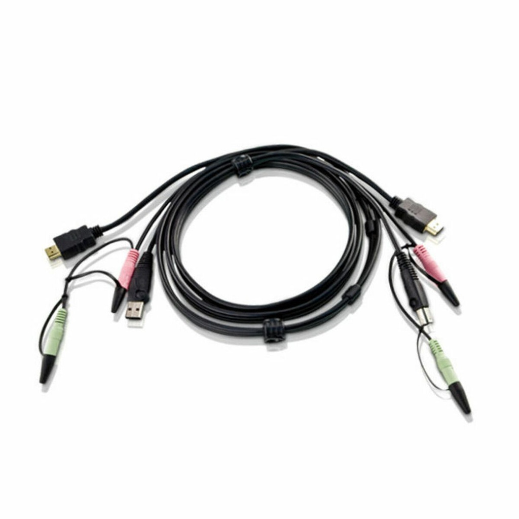 Switch KVM Aten 2L-7D02UH Negro 1,8 m