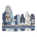 Decoración de Pared DKD Home Decor Faro Mediterráneo Abeto (36.5 x 6.5 x 29.5 cm)