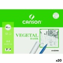 Papel de dibujo Canson VEGETAL BASIK A4 12 Hojas (20 Unidades)