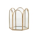 Jewelry box Home ESPRIT Golden Metal Crystal 9,2 X 8,2 X 9,5 cm