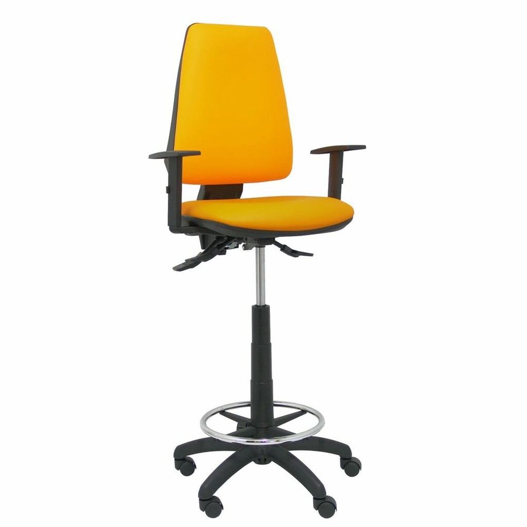 Stool Elche S Piqueras y Crespo localization-B07VDM34BS Orange PVC