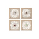 Juego de 4 cuadros Home ESPRIT Papel Cristal 22 x 2 x 22 cm
