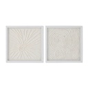 Juego de 2 cuadros Home ESPRIT Papel Cristal 35 x 2 x 35 cm