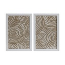 Set of 2 pictures Home ESPRIT Paper Crystal 20 x 2 x 30 cm