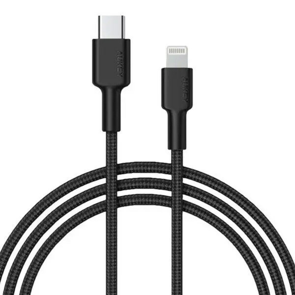 Cable USB-C a Lightning Aukey CB-CL4 Negro 1,8 m