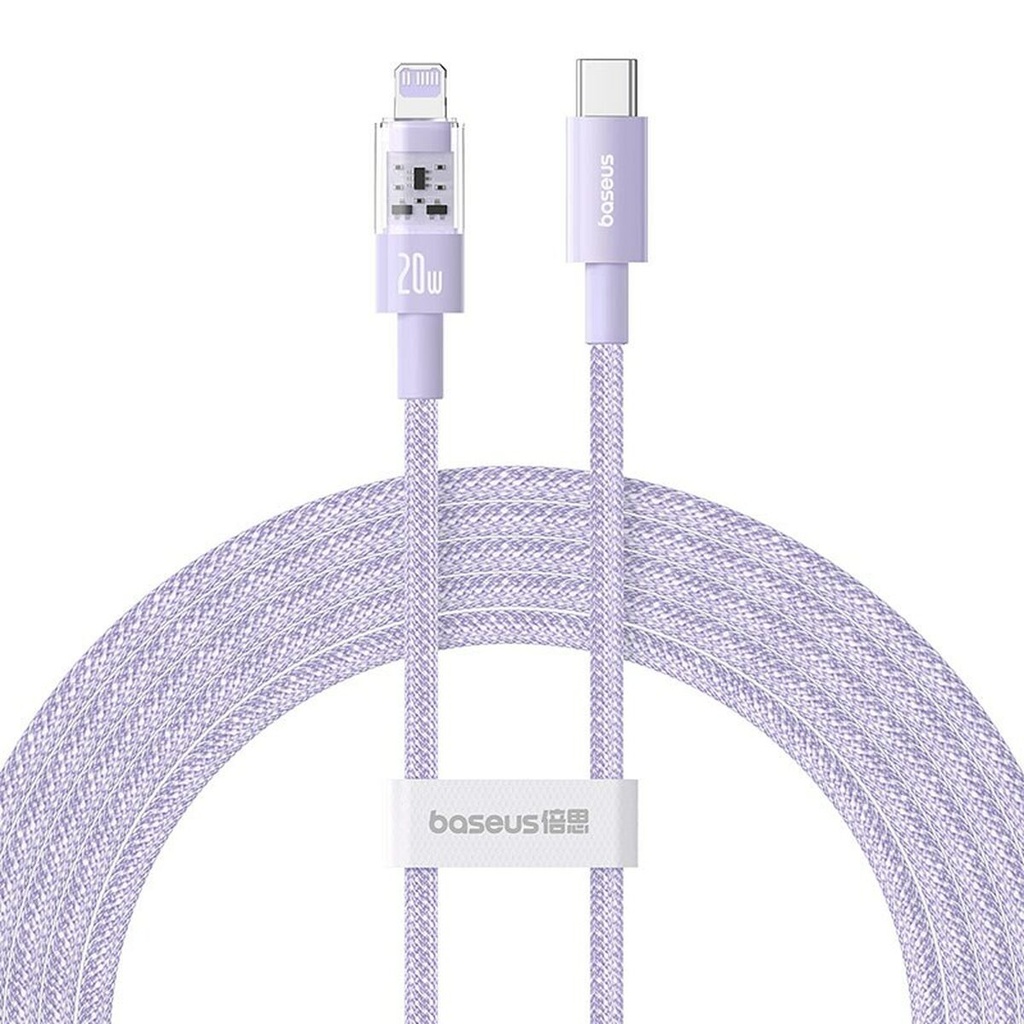 Cable USB-C a Lightning Baseus P10373001511-01 Púrpura 2 m