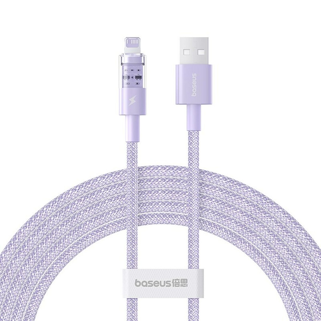 Cable USB a Lightning Baseus P10373003511-01 Púrpura 2 m