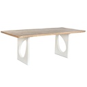 Mesa de Comedor Home ESPRIT Blanco Natural Madera Reciclada Madera de mango 200 x 100 x 77 cm 200,5 x 100,5 x 77 cm