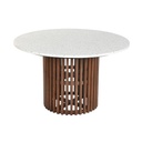 Mesa de Comedor Home ESPRIT Madera de acacia Terrazo 130 x 130 x 76 cm