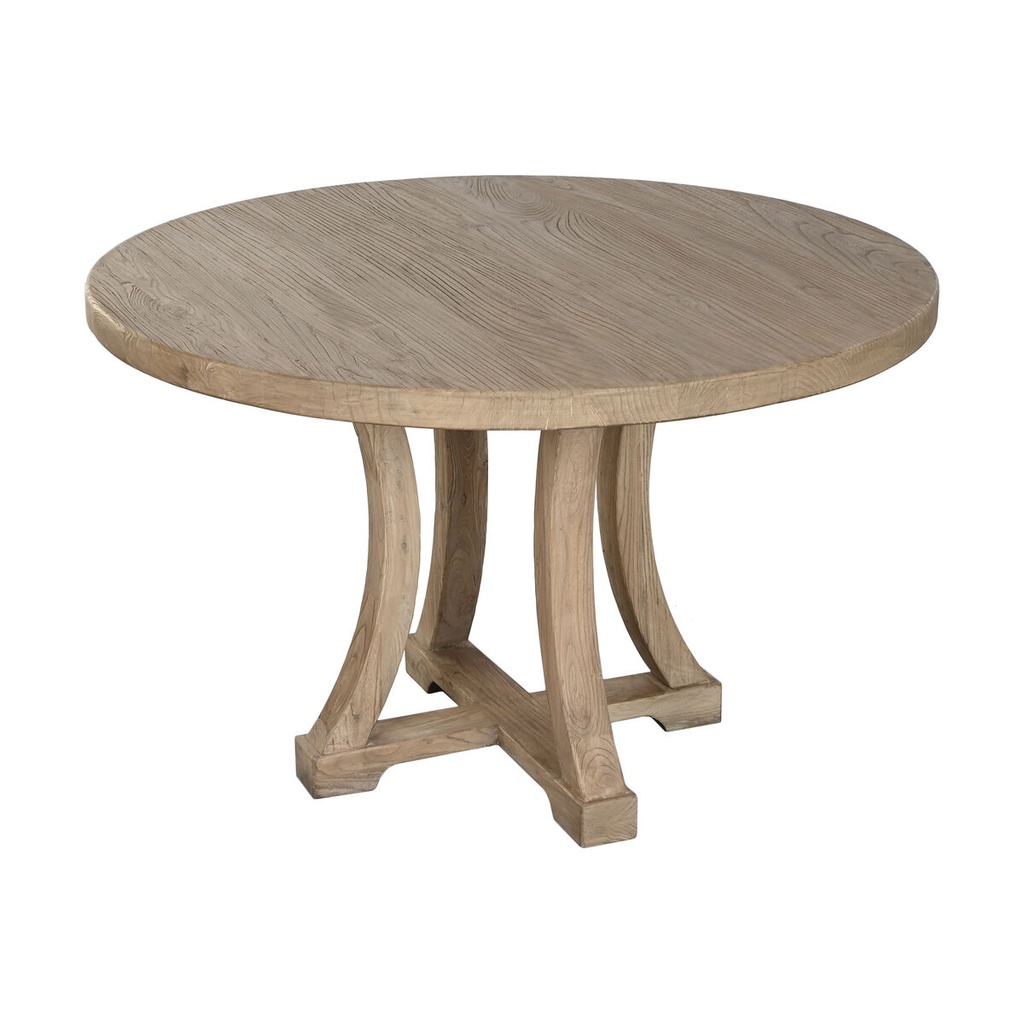Mesa de Comedor Home ESPRIT Natural Madera de olmo 120 x 120 x 76 cm