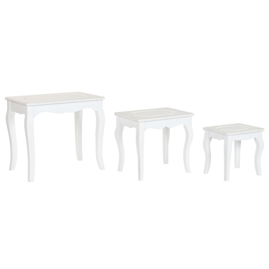 Side table Home ESPRIT White Light grey 53 x 35 x 47 cm
