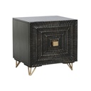 Nightstand Home ESPRIT Black Golden 50 x 40 x 50 cm