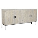 Sideboard Home ESPRIT White Metal Mango wood 180 x 40 x 85 cm