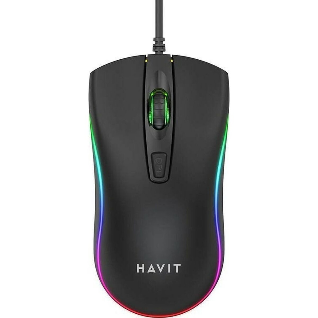 Ratón Gaming Havit MS72 Negro Estampado 1200 DPI