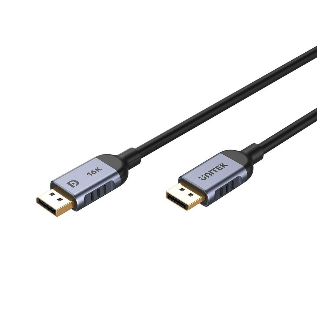 Cable DisplayPort Unitek C1628GY01-2M Negro Gris 2 m