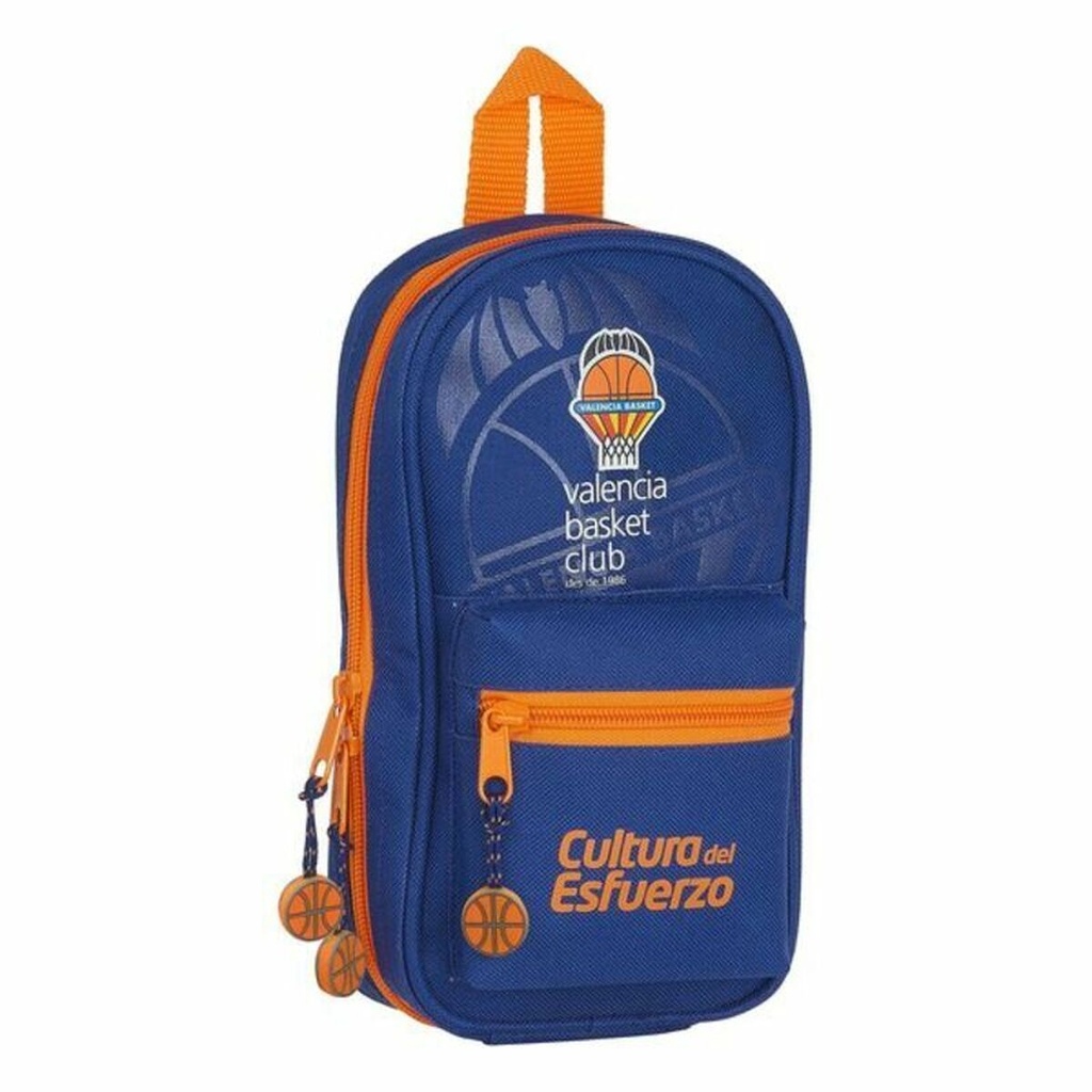 Plumier Mochila Valencia Basket M847 Azul Naranja 12 x 23 x 5 cm