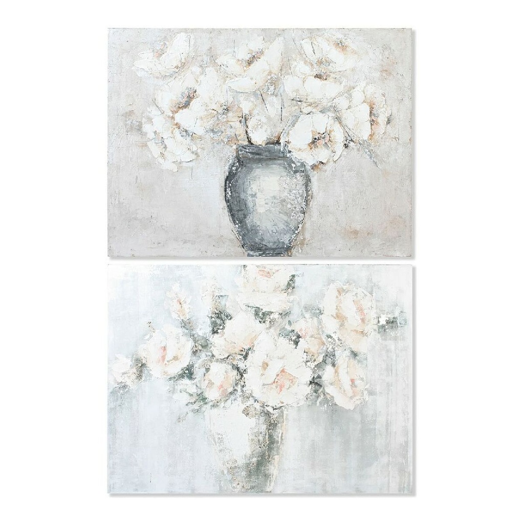 Lienzo DKD Home Decor Vase Pino Lienzo 120 x 3,8 x 90 cm (2 Piezas)