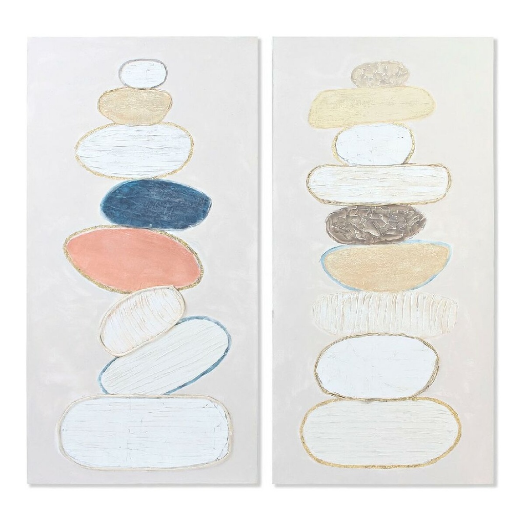 Lienzo DKD Home Decor Stones Pino Lienzo 60 x 3,8 x 120 cm