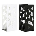 Umbrella stand DKD Home Decor Black Metal White (19.5 x 20 x 47.5 cm) (2 pcs)