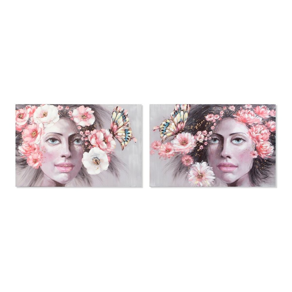 Lienzo DKD Home Decor Girl Lienzo Madera MDF 120 x 3 x 80 cm