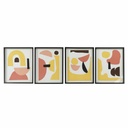 Cuadro DKD Home Decor Cristal Madera MDF 40 x 2,5 x 50 cm (4 Piezas)