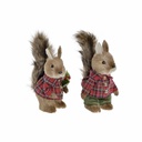 Christmas bauble DKD Home Decor Polyester Squirrel (2 pcs) (12 x 15 x 25 cm)