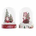 Adorno Navideño DKD Home Decor Resina Cristal Papá Noel (2 pcs) (9 x 9 x 11 cm)