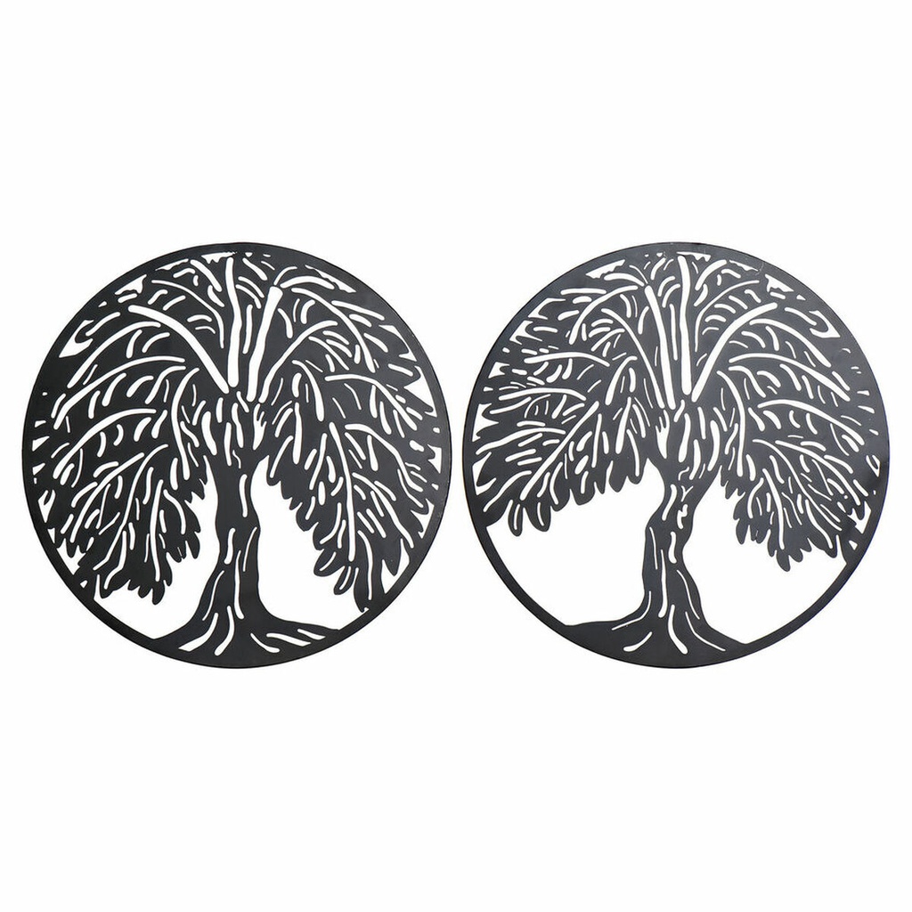Decoración de Pared DKD Home Decor Árbol Metal (2 pcs) (40 x 1 x 40 cm)