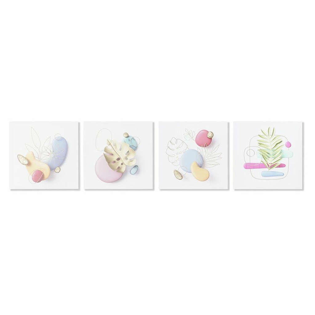 Canvas DKD Home Decor Canvas MDF Wood 40 x 1,8 x 40 cm