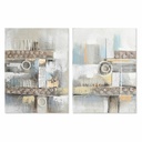 Canvas DKD Home Decor Canvas MDF Wood 60 x 3 x 80 cm