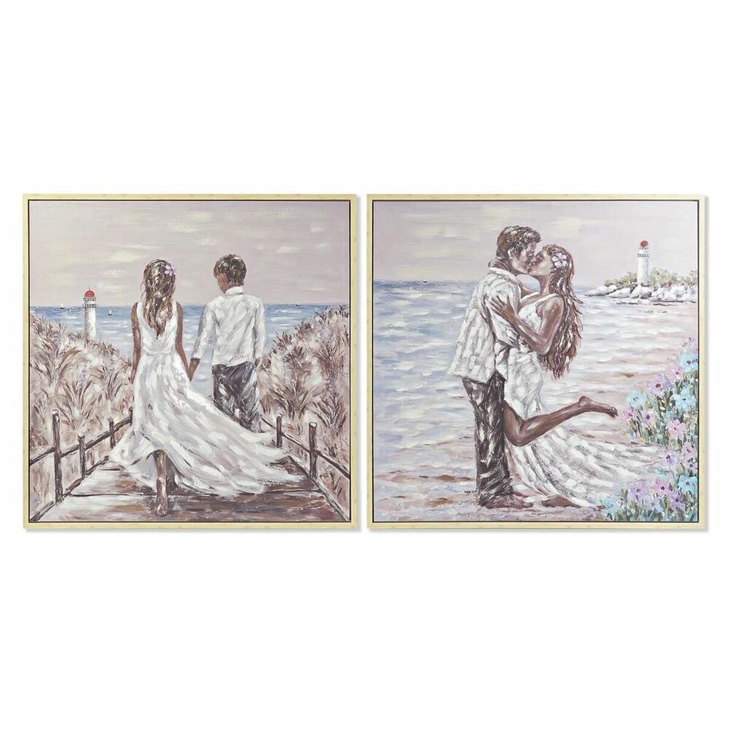 Canvas DKD Home Decor polystyrene Canvas 100 x 4 x 100 cm