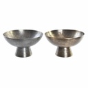 Centro de Mesa DKD Home Decor Dorado Plateado Aluminio 30 x 30 x 17 cm (2 Unidades)