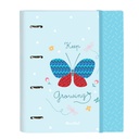 Carpeta de anillas BlackFit8 Mariposa A4 Azul claro (27 x 32 x 3.5 cm)