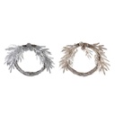 Corona de Navidad DKD Home Decor Metal Poliéster (50 x 6 x 40 cm) (2 Unidades)