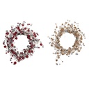 Corona de Navidad DKD Home Decor Metal Poliéster (40 x 10 x 40 cm) (2 Unidades)