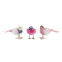 Adorno Navideño DKD Home Decor Poliéster Pájaro (18 x 8 x 13 cm) (3) (3 Unidades)