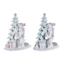Adorno Navideño DKD Home Decor Ratón Resina (13 x 8,5 x 16 cm) (2 Unidades)