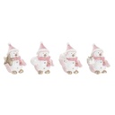 Adorno Navideño DKD Home Decor Resina Muñeco de Nieve (3,5 x 2,5 x 4 cm) (4 Unidades)