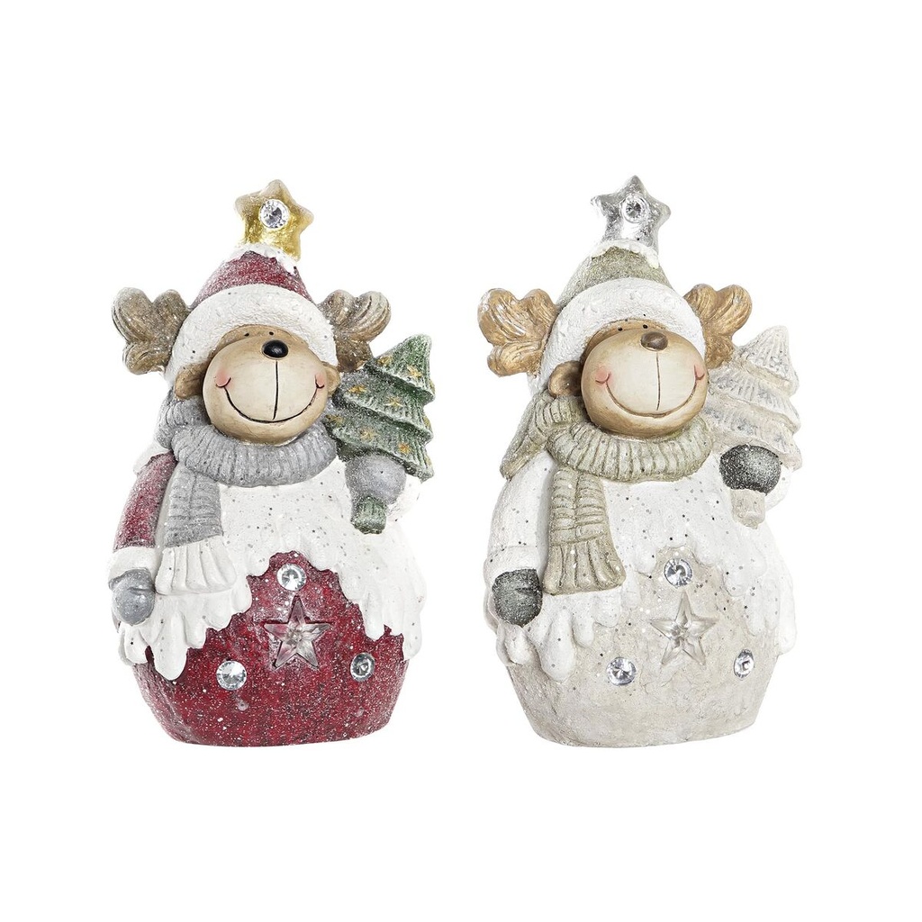 Christmas bauble DKD Home Decor Reindeer Magnesium (24 x 17 x 39 cm) (2 Units)