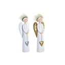 Adorno Navideño DKD Home Decor Resina Ángel (7,5 x 5 x 21,5 cm) (2 Unidades)