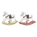 Adorno Navideño DKD Home Decor Caballo Resina (14 x 4 x 11 cm) (2 Unidades)