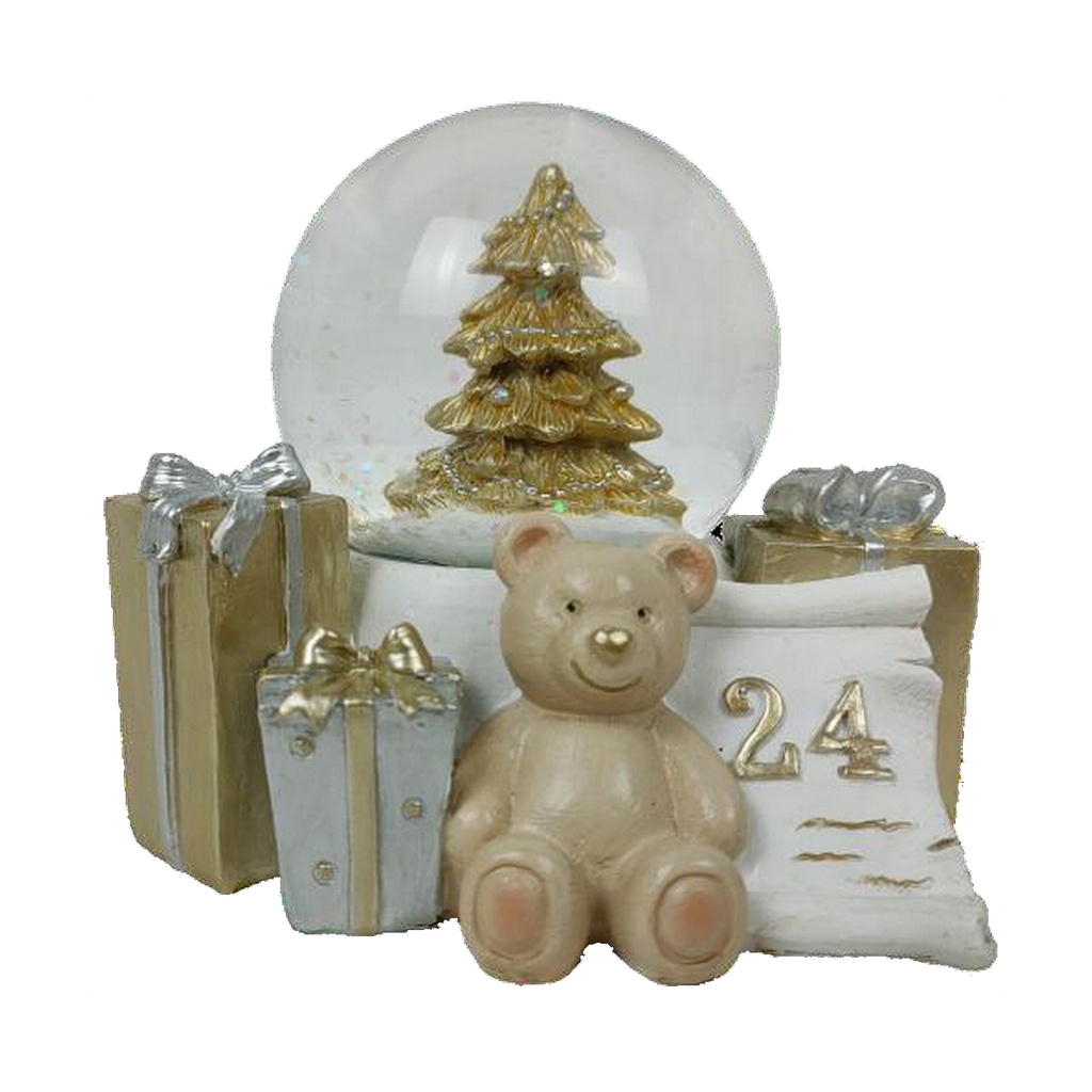 Christmas bauble DKD Home Decor Resin Bear (11 x 9 x 9 cm) (2 Units)