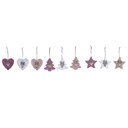 Set Adornos de Navidad DKD Home Decor Poliéster (22 x 8 x 1 cm) (3 Unidades)
