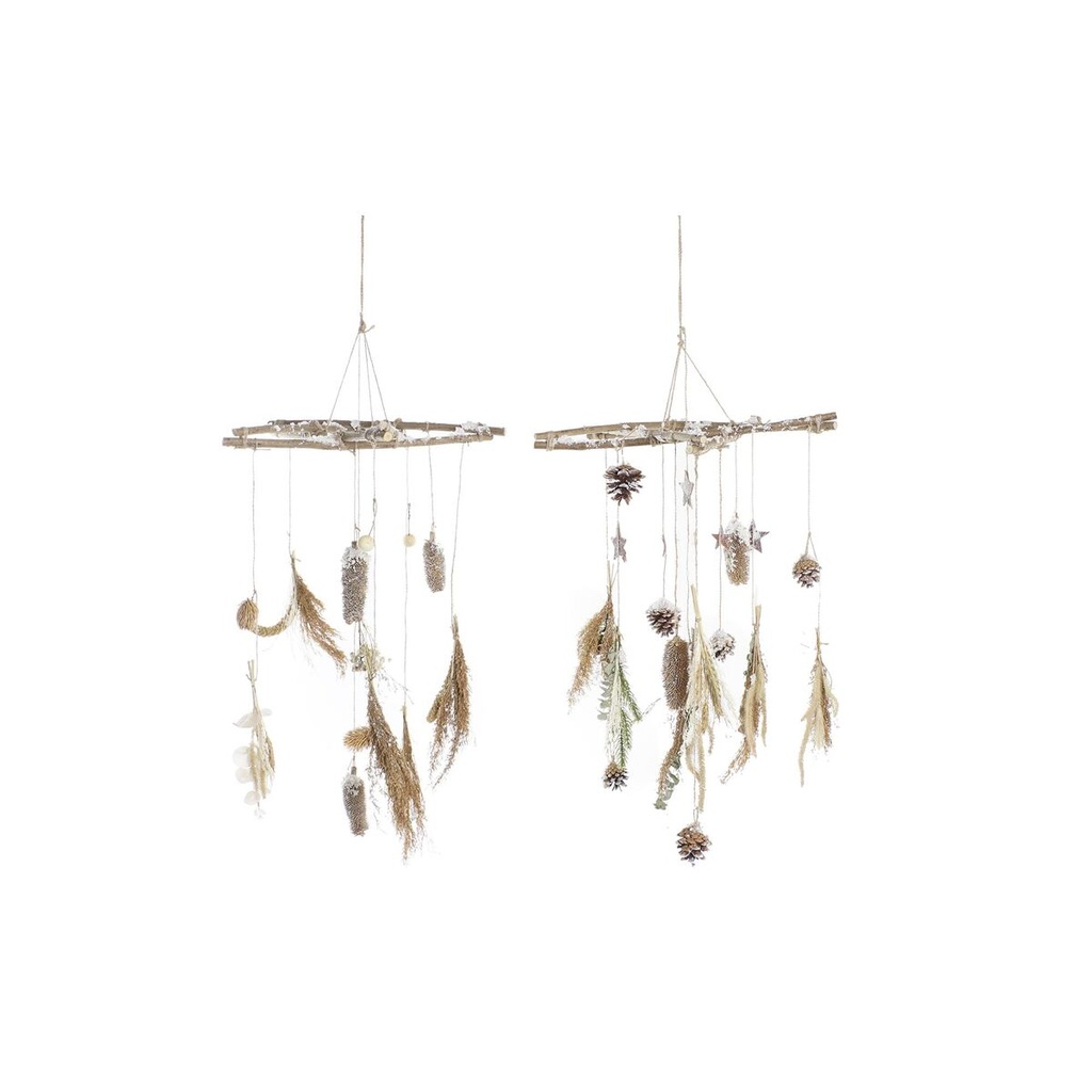 Adorno Navideño DKD Home Decor Madera (2 Unidades) (41 x 41 x 40 cm)